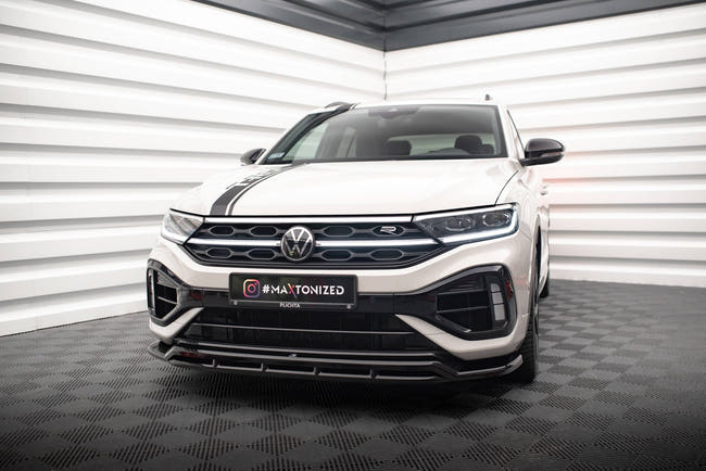 Maxton frontsplitter til Volkswagen T-Roc R / R-Line Mk1 Facelift – blank sort – billede 1 af 6