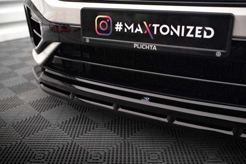 Maxton frontsplitter til Volkswagen T-Roc R / R-Line Mk1 Facelift – blank sort – billede 3 af 6