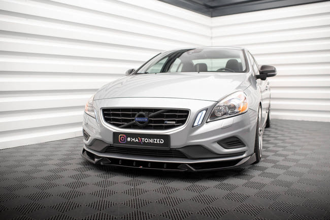 Maxton frontsplitter til Volvo S60 R-Design Mk2 – blank sort – billede 1 af 6