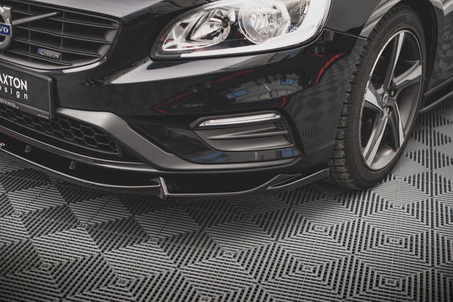 Maxton frontsplitter til Volvo S60 R-Design Mk2 Facelift – blank sort – billede 2 af 4