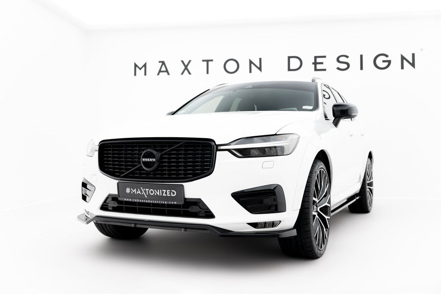 Maxton frontsplitter til Volvo XC60 Mk2 R-Design – blank sort – billede 1 af 5