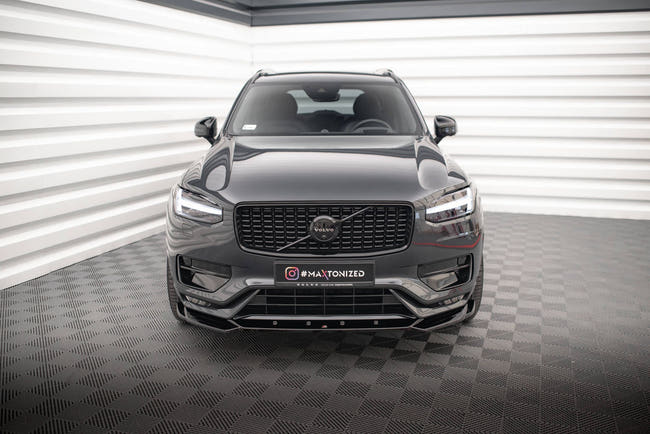 Maxton frontsplitter til Volvo XC90 R-Design Mk2 Facelift – blank sort – billede 2 af 5