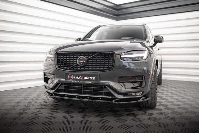 Maxton frontsplitter til Volvo XC90 R-Design Mk2 Facelift – blank sort – billede 1 af 5