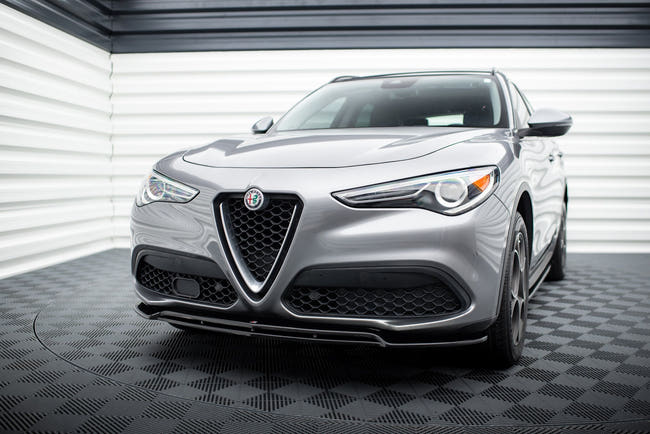 Maxton frontsplitter til Alfa Romeo Stelvio Mk1 – blank sort – billede 1 af 5