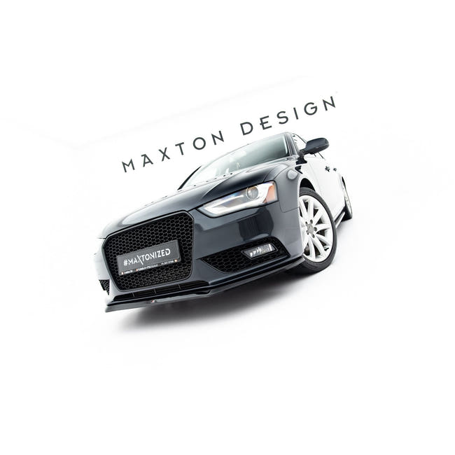Maxton frontsplitter til Audi A4 Avant B8 Facelift – blank sort – billede 2 af 6