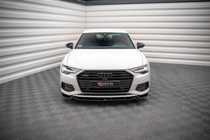 Maxton frontsplitter til Audi A6 C8 – blank sort – billede 2 af 5