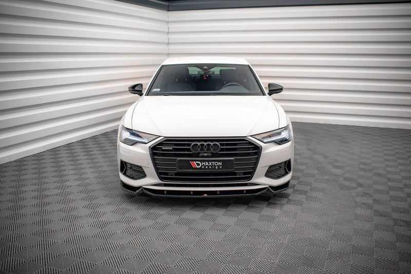 Maxton frontsplitter til Audi A6 C8 – blank sort – billede 2 af 5