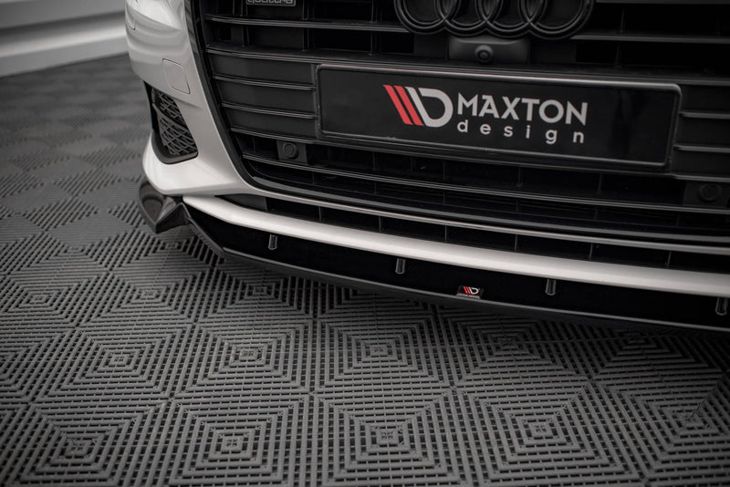 Maxton frontsplitter til Audi A6 C8 – blank sort – billede 3 af 5