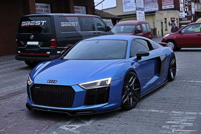 Maxton frontsplitter til Audi R8 Mk.2 – blank sort – billede 1 af 6