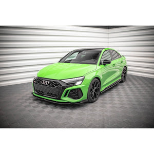 Maxton frontsplitter til Audi RS3 Sedan 8Y – blank sort – billede 1 af 6