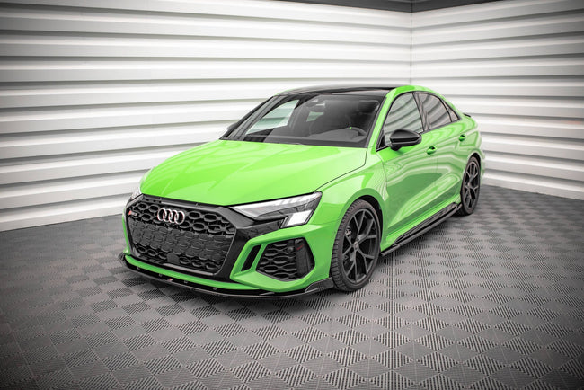 Maxton frontsplitter til Audi RS3 Sedan 8Y – blank sort – billede 1 af 6