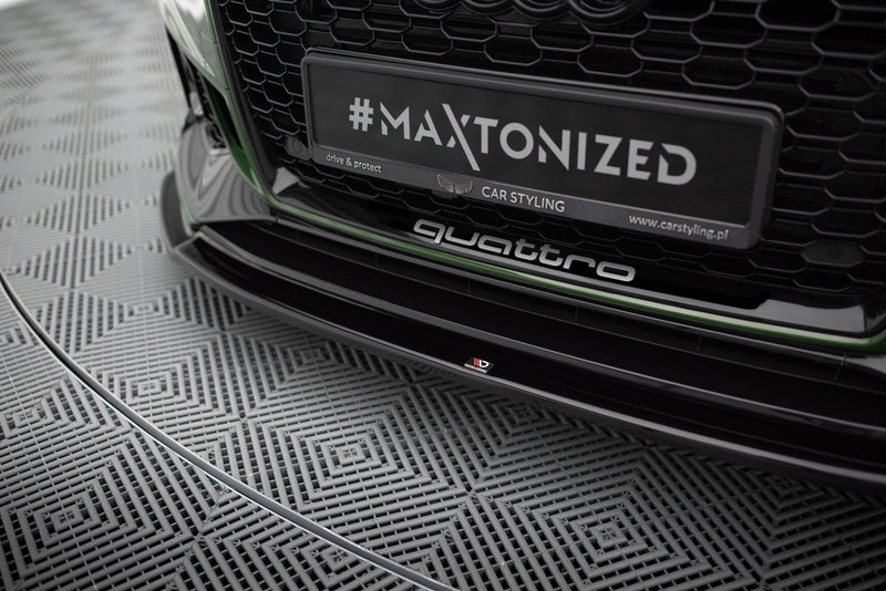 Maxton frontsplitter til Audi RS4 B9 – blank sort – billede 3 af 5