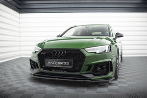 Maxton frontsplitter til Audi RS4 B9 – blank sort – billede 1 af 5