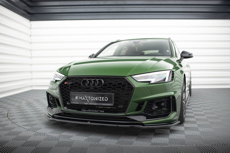 Maxton frontsplitter til Audi RS4 B9 – blank sort – billede 1 af 5
