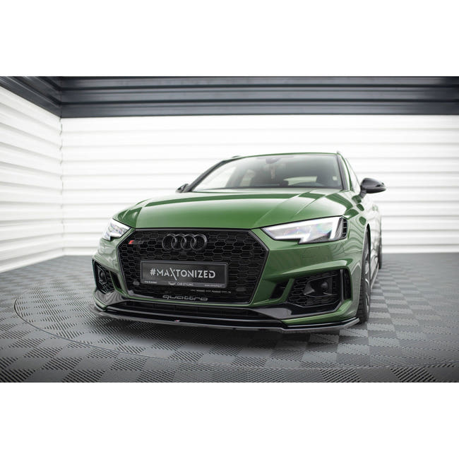 Maxton frontsplitter til Audi RS4 B9 – blank sort – billede 1 af 5