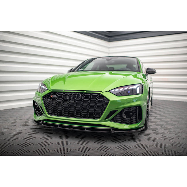 Maxton frontsplitter til Audi RS5 F5 Facelift – blank sort – billede 1 af 5