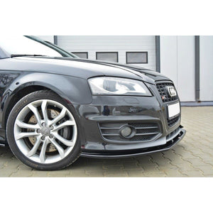 Maxton frontsplitter til Audi S3 8P Facelift – blank sort – billede 2 af 5