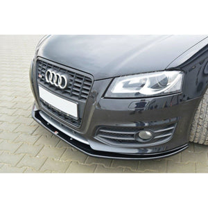 Maxton frontsplitter til Audi S3 8P Facelift – blank sort – billede 3 af 5