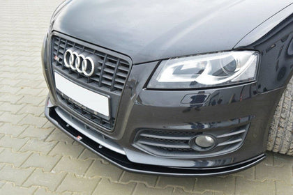 Maxton frontsplitter til Audi S3 8P Facelift – blank sort – billede 3 af 5