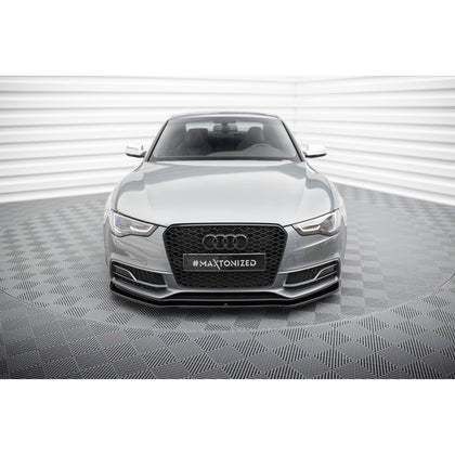 Maxton frontsplitter til Audi S5 / A5 S-Line 8T Facelift – blank sort – billede 2 af 5