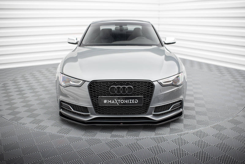 Maxton frontsplitter til Audi S5 / A5 S-Line 8T Facelift – blank sort – billede 2 af 5