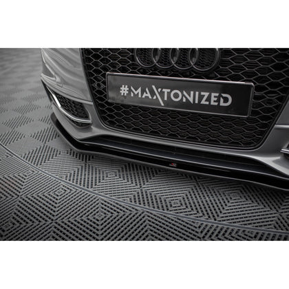 Maxton frontsplitter til Audi S5 / A5 S-Line 8T Facelift – blank sort – billede 3 af 5