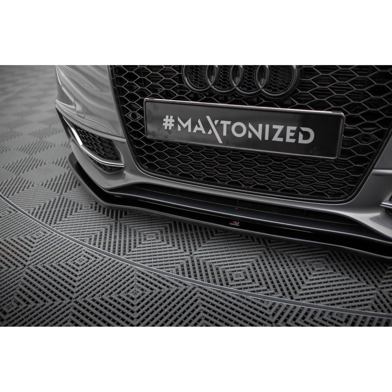 Maxton frontsplitter til Audi S5 / A5 S-Line 8T Facelift – blank sort – billede 3 af 5