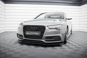 Maxton frontsplitter til Audi S5 / A5 S-Line 8T Facelift – blank sort – billede 1 af 5