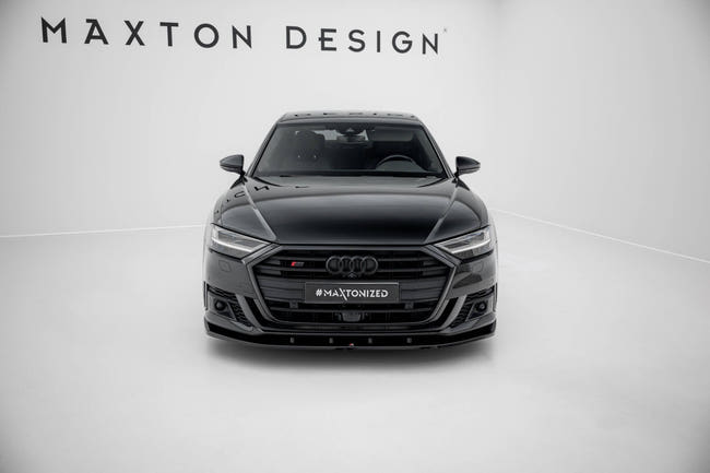 Maxton frontsplitter til Audi S8 / A8 S-Line D5 – blank sort – billede 2 af 6