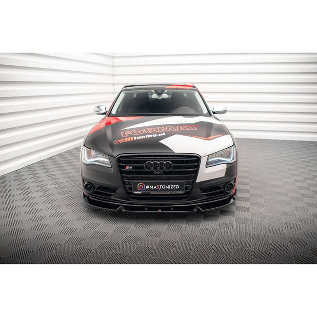 Maxton frontsplitter til Audi S8 D4 – blank sort – billede 2 af 5