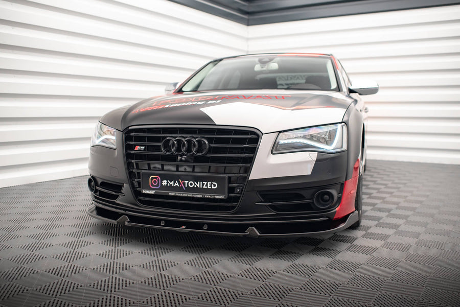 Maxton frontsplitter til Audi S8 D4 – blank sort – billede 1 af 5
