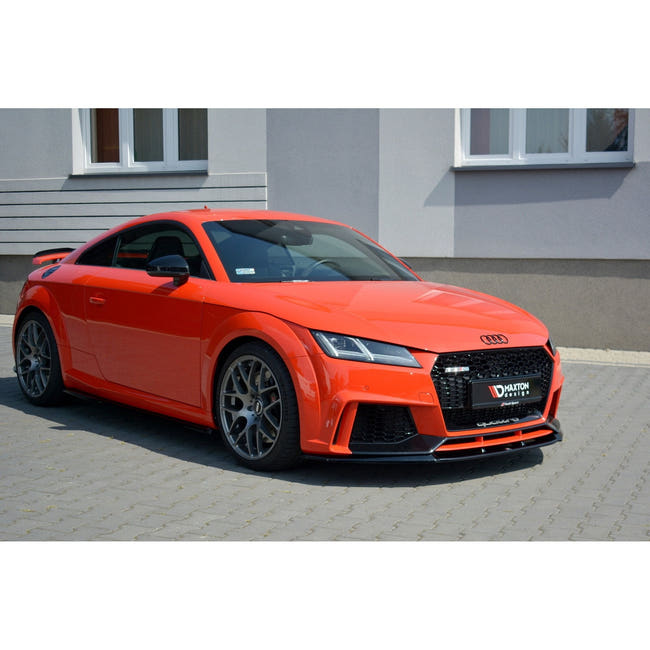 Maxton frontsplitter til Audi TT RS 8S – blank sort – billede 1 af 6
