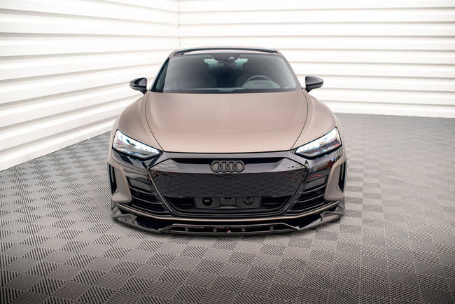 Maxton frontsplitter til Audi e-Tron GT / RS GT Mk1 – blank sort – billede 2 af 6