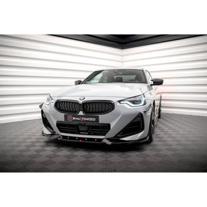 Maxton frontsplitter til BMW 2 Coupe M-Pack / M240i G42 – blank sort – billede 1 af 6