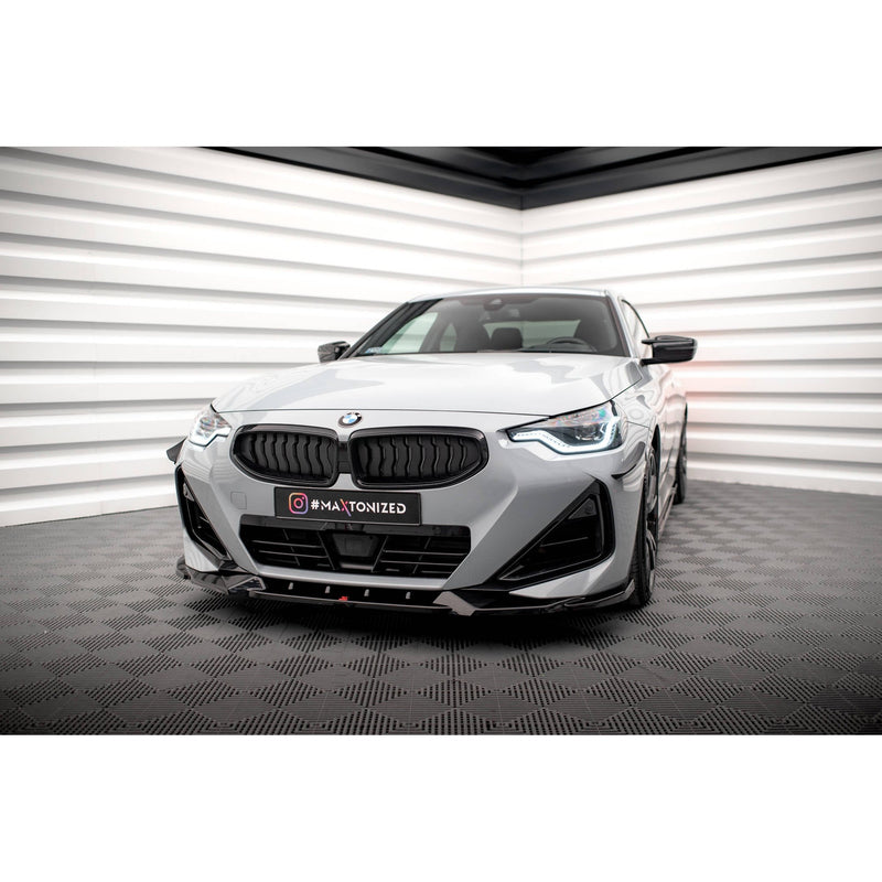 Maxton frontsplitter til BMW 2 Coupe M-Pack / M240i G42 – blank sort – billede 1 af 6