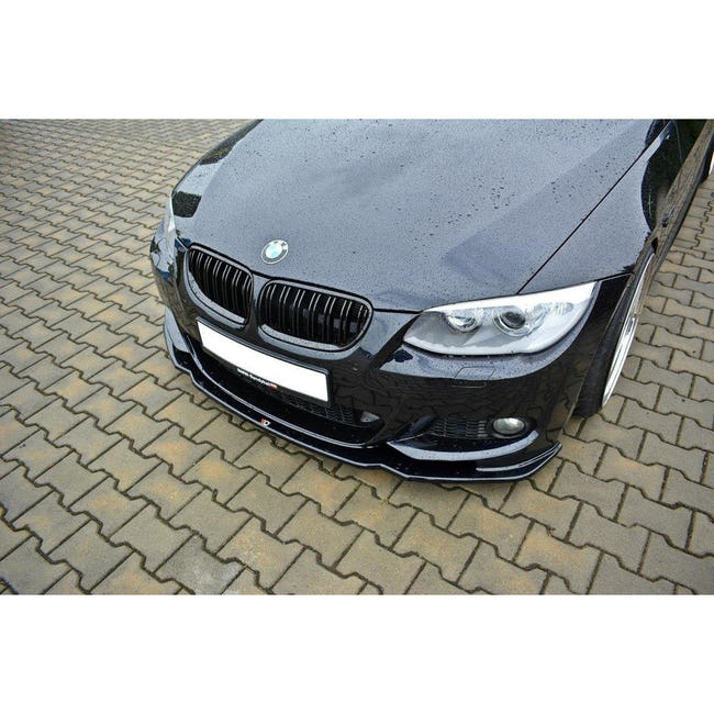 Maxton frontsplitter til BMW 3 E92 M-PACK Facelift – blank sort – billede 1 af 5