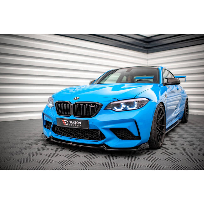 Maxton frontsplitter til BMW M2 Competition F87 – blank sort – billede 1 af 5