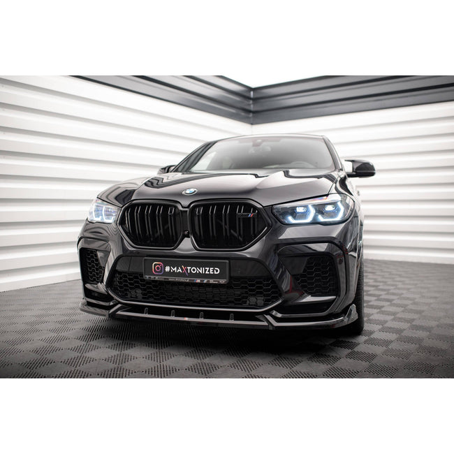 Maxton frontsplitter til BMW X6 M F96 – blank sort – billede 1 af 5
