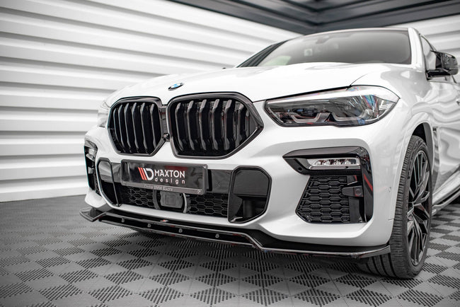 Maxton frontsplitter til BMW X6 M-Pack G06 – blank sort – billede 1 af 5