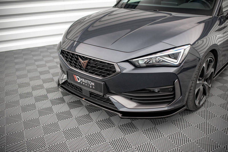 Maxton frontsplitter til Cupra Leon Mk1 – blank sort – billede 1 af 4