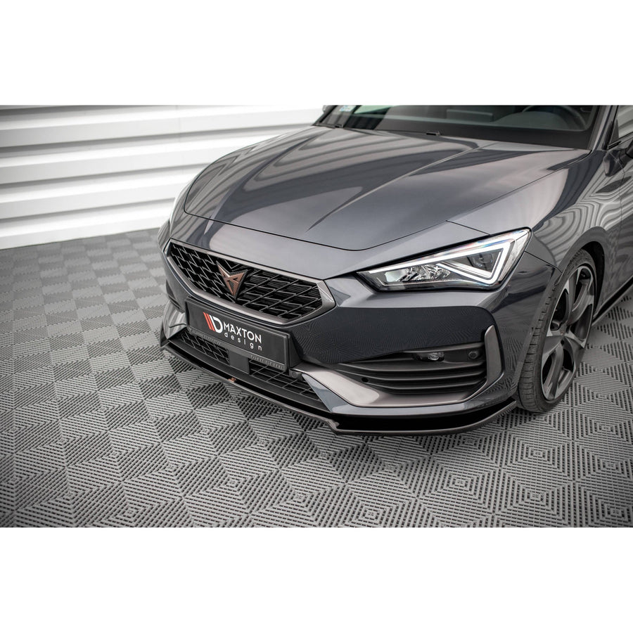 Maxton frontsplitter til Cupra Leon Mk1 – blank sort – billede 1 af 4