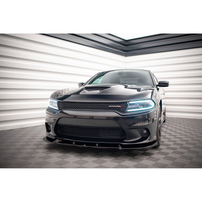 Maxton frontsplitter til Dodge Charger SRT Mk7 Facelift – blank sort – billede 1 af 5