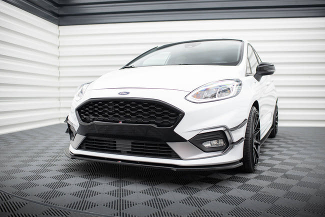 Maxton frontsplitter til Ford Fiesta Mk8 ST / ST-Line – blank sort – billede 1 af 6