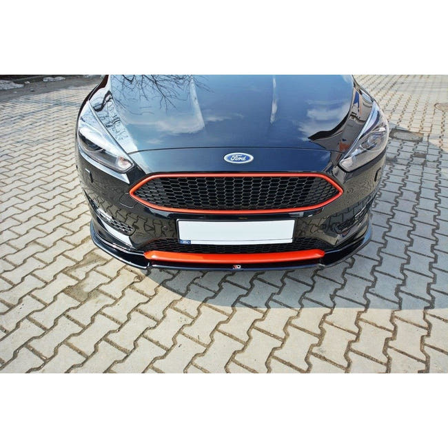 Maxton frontsplitter til Ford Focus ST-Line Mk3 Facelift – blank sort – billede 1 af 6