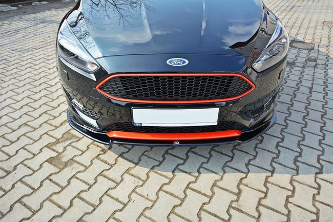 Maxton frontsplitter til Ford Focus ST-Line Mk3 Facelift – blank sort – billede 1 af 6