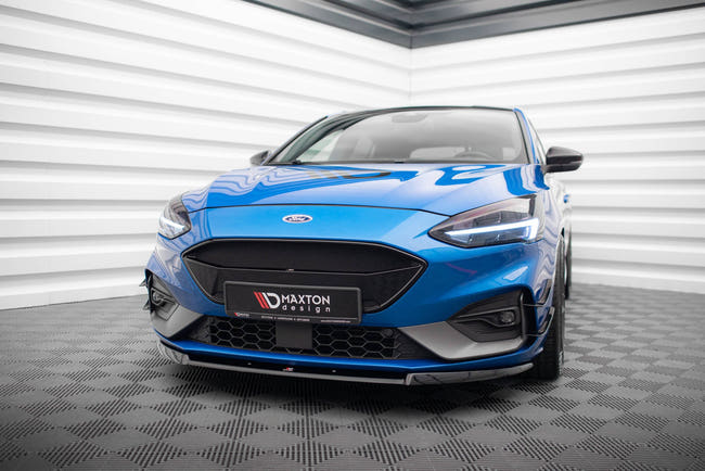 Maxton frontsplitter til Ford Focus ST / ST-Line Mk4 Facelift – blank sort – billede 1 af 5