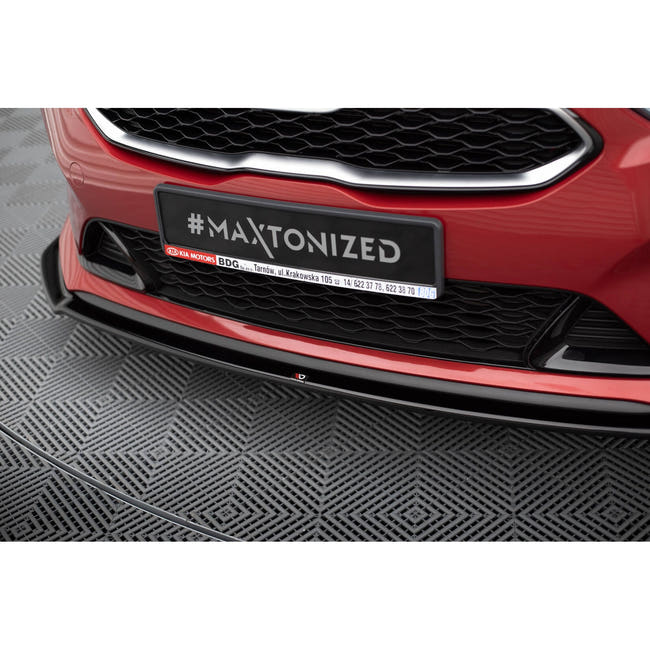 Maxton frontsplitter til Kia Ceed GT / GT-Line Mk3 / Proceed Mk1 – blank sort – billede 2 af 5