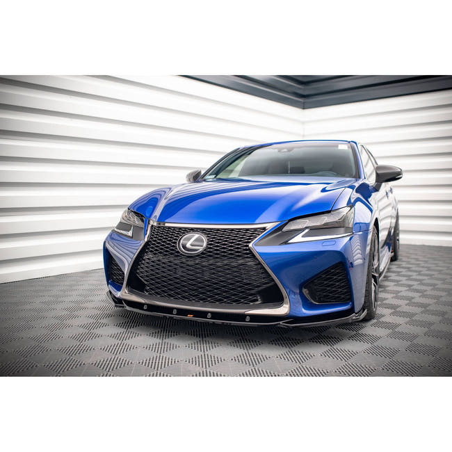 Maxton frontsplitter til Lexus GS F Mk4 Facelift – blank sort – billede 1 af 5