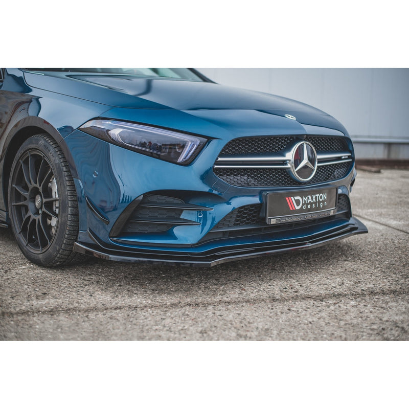 Maxton frontsplitter til Mercedes A35 AMG Aero W177 – blank sort – billede 3 af 6