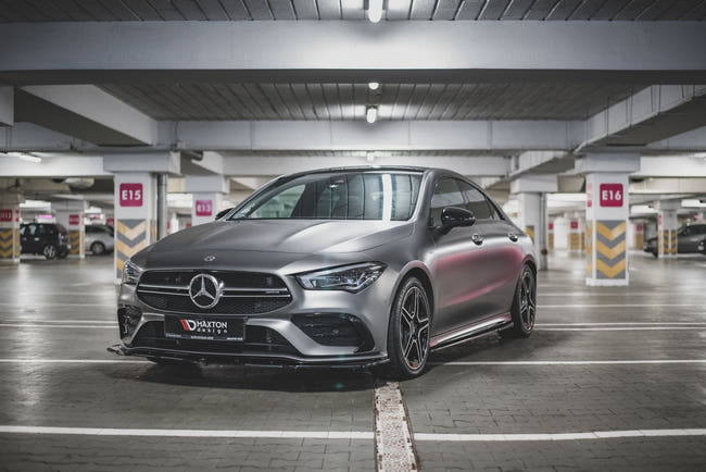Maxton frontsplitter til Mercedes-AMG CLA 35 Aero C118 – blank sort – billede 2 af 5